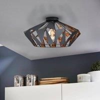 EGLO Carlton 6 1 Bulb Ceiling Light Vintage Industrial Retro Living Room Lamp Made of Steel in Black Copper Kitchen Lamp Hallway Lamp Ceiling with E27 Socket