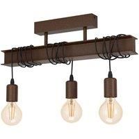 Eglo Townshend Antique Steel 3 Light Ceiling Light