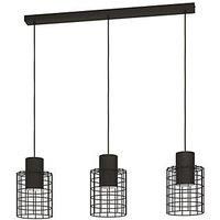 Eglo Milligan Ip20 Steel Industrial 3 Light Pendant