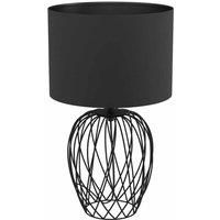 Eglo Modern Table Lamp With Black Fabric Shade