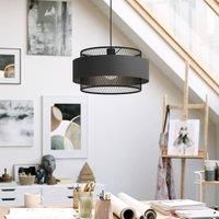 Eglo Caged Mesh Black Steel Single Pendant