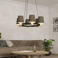 Eglo Pendant Light, Metal Wood