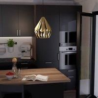 EGLO Carlton pendant light, one-bulb, gold, 31 cm