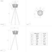 EGLO Hykeham floor lamp, height 129.5 cm, natural/black, bamboo