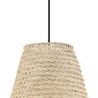 EGLO Aycliffe pendant light, rattan lampshade, 30 cm