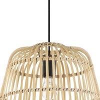 EGLO Glyneath pendant light, bamboo lampshade 37.5 cm