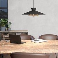 EGLO Grizedale pendant light 1-bulb, black/brass