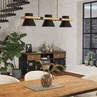 EGLO MACCLES 3 - Light Black Pendant black/brown 15.0 H x 78.0 W x 18.0 D cm