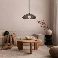 EGLO Barlaston hanging light, fabric lampshade, 1-bulb