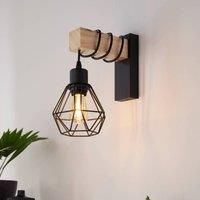 Eglo Industrial Interior Wall Light With Caged Shade