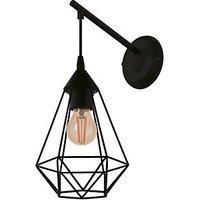 Contemporary Modern Vintage Black Design 1 Light Glo 49081 Tarbes Wall Mount