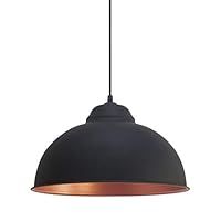 EGLO Vintage Pendant, Steel, 60 W, Black, Copper