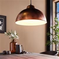 EGLO Truro 2 Vintage Pendant Lamp, Industrial/ Retro Design Ceiling Light in Steel Copper-coloured Antique, E27 Socket