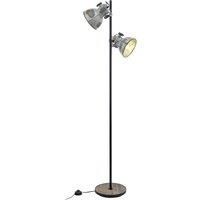 Eglo 49722 Barnstaple Floor Lamp in Used-Look Zinc