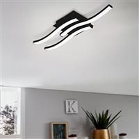 Eglo Basic Cabezas-e Black Steel & Plastic 3 Flame Wall Ceiling Light 4000K