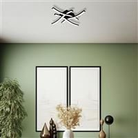Eglo Basic Cabezas-e Black Steel & Plastic 4 Flame Wall Ceiling Light 4000K