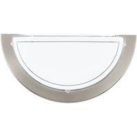 EGLO Planet1 83163 Half Round Wall Light In Satin Nickel