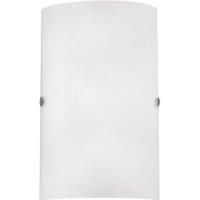 EGLO Troy 3 wall light, matt nickel steel and white satined glass wall lamp, E14 socket