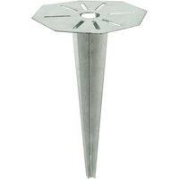 EGLO Cuba Ground Spike Outdoor Accessory, Material: Steel, hot-dip galvanised, Colour: Silver
