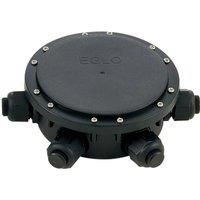 EGLO Waterproof electrical box, external light junction box 6 way, outdoor cable connector, black plastic, IP68