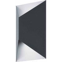 Eglo Modern Exterior Wall Lamp In Anthracite And White Steel