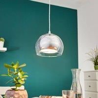 Eglo Pendant Light, Silver, 40 W, Chrome