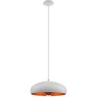 EGLO Pendant Light, Silver, 60 W, White, Copper