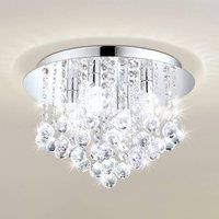 Eglo 94878 ALMONTE Ceiling Light in Crystal and Chrome
