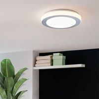 Eglo Carpi 95283 LED Ceiling Light White Chrome/White IP44 | Includes Light Bulbs: Change Module 16 W 1500 lm Warm White Chrome