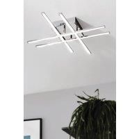 EGLO Lasana 1 LED Ceiling Light 4 Bulbs Steel Plastic Chrome White