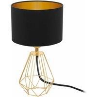 Eglo Carlton 2 Brass Black & Gold Table Lamp