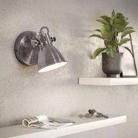 Eglo Seras, LED Wall Light, Industrial Ceiling Light, Metal Ceiling Spotlight, Living Room Lamp in Antique Nickel, Hallway Lamp, Spotlight Including GU10 Bulbs, Warm White