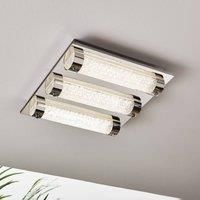 EGLO 97056, Tolorico, LED Bathroom Wall Light, Stainless Steel, LED, 7W, Chrome & Crystal