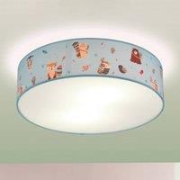 EGLO Ruffo ceiling light with forest animal motif