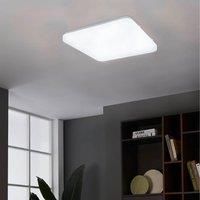 EGLO Wall/Ceiling Light, Alloy Steel Plastic with Crystal Effect, 11.5 W, White