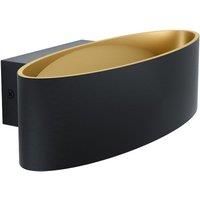 Eglo Maccacari Led Black And Gold Wall Light, Black
