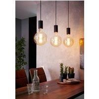 Eglo Pozueta Black Linear Pendant Light, Black