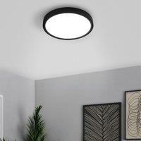 EGLO Fueva 5 LED Ceiling Light, Diameter 28.5 cm, 1 Bulb Surface, Modern Steel and a Plastic Light Surface, Ceiling Light in Black, White, LED Surface Mounted Light Neutral White