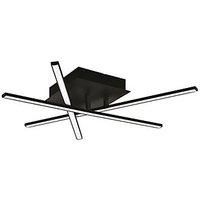 EGLO Lasana 3 LED Ceiling Light 3 Bulbs Modern Steel Ceiling Light in Black and White Plastic Living Room Lamp Warm White L 50 cm