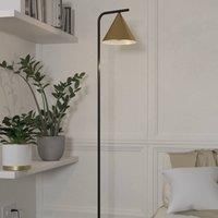 Eglo Narices Floor Lamp - Black & Brushed Brass