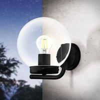 Eglo Taverna Outdoor Wall Light with Clear Globe Black (706PL)