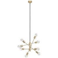 Eglo Gradoli 1 8 Lamp Pendant Ceiling Light - Brushed Brass