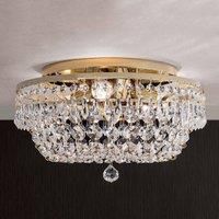 ORION Sherata Crystal Ceiling Light Round Gold 35 cm