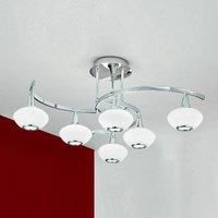ORION Lia ceiling light, 6-bulb, chrome