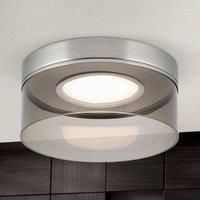 Francis LED ceiling light, matt nickel, Ã˜ 30Â cm
