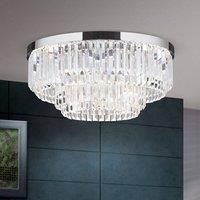 ORION Prism LED ceiling light, chrome, 55 cm