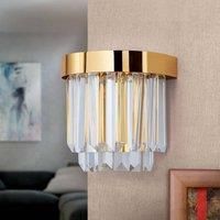 ORION Prism LED wall light with up and downlight, gold