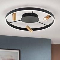 ORION Berlin LED ceiling light with three spotlights