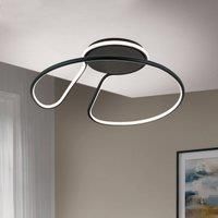 ORION Claire LED ceiling light, black, dimmable