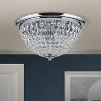ORION Plafond ceiling light, chrome/transparent, 47 cm